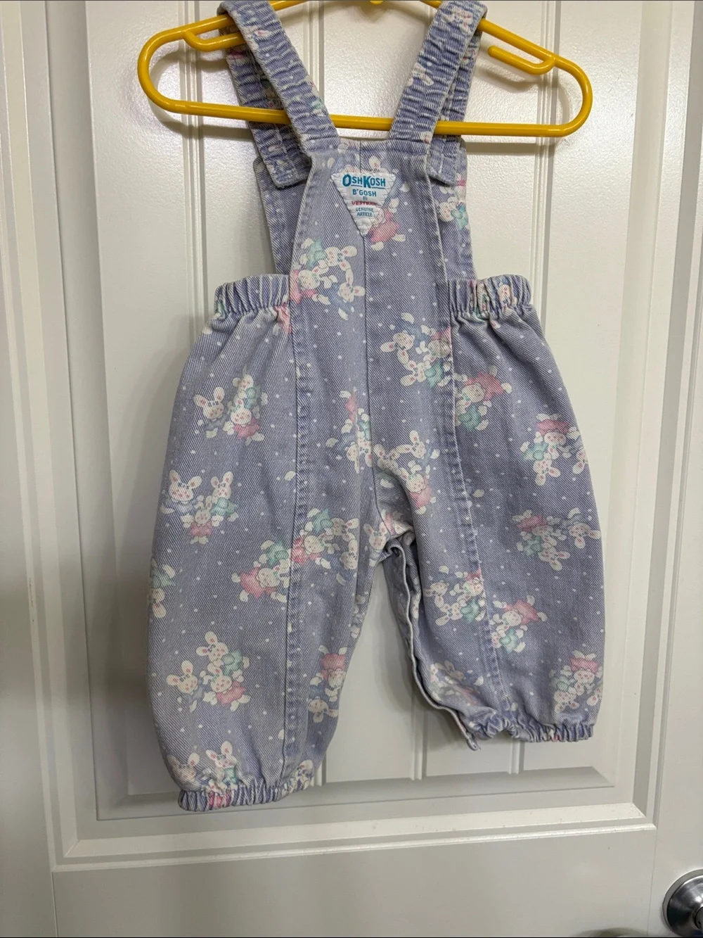 Vintage OshKosh B'gosh Lavender Bunny Overalls